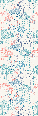Store enrouleur occultant des nuages colorés avec des motifs