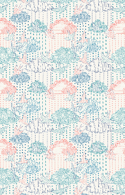 Store enrouleur occultant des nuages colorés avec des motifs