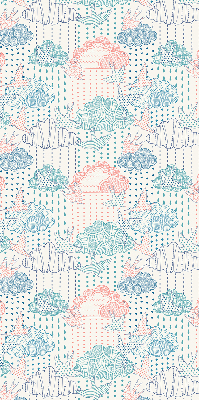 Store enrouleur occultant des nuages colorés avec des motifs