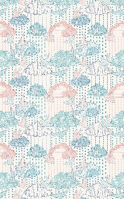 Store enrouleur occultant des nuages colorés avec des motifs