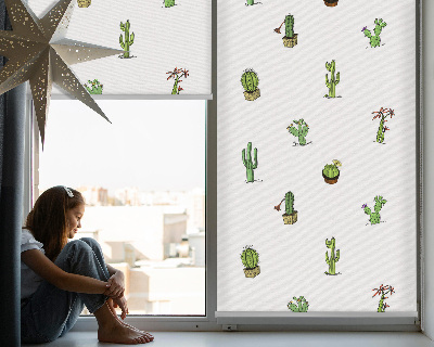 Store fenêtre intérieur cactus