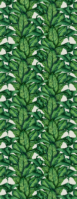 Store enrouleur occultant avec feuilles vertes