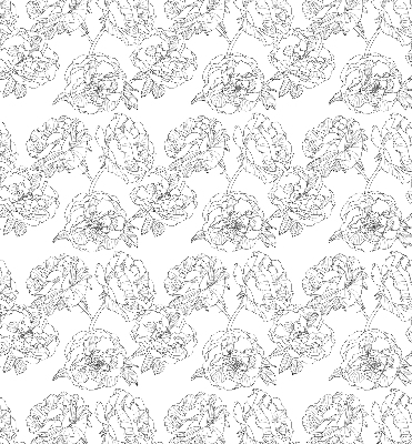 Store occultant fenêtre à motif de roses dessinées