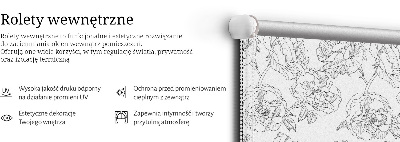 Store occultant fenêtre à motif de roses dessinées