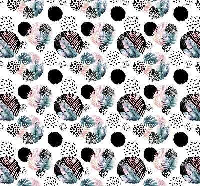 Store enrouleur occultant à motifs cercles et feuilles