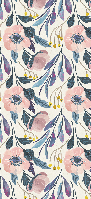 Store occultant fenêtre à motifs de coquelicots