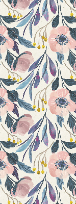 Store occultant fenêtre à motifs de coquelicots