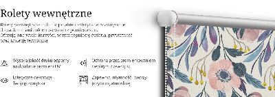 Store occultant fenêtre à motifs de coquelicots