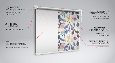Store occultant fenêtre à motifs de coquelicots