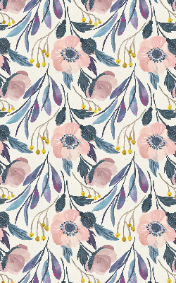 Store occultant fenêtre à motifs de coquelicots