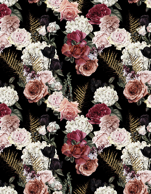 Store occultant fenêtre un bouquet de roses