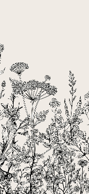 Store enrouleur occultant avec motif de fleurs grises