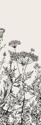 Store enrouleur occultant avec motif de fleurs grises