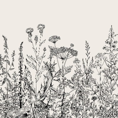 Store enrouleur occultant avec motif de fleurs grises
