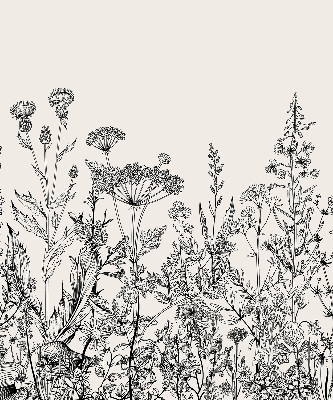 Store enrouleur occultant avec motif de fleurs grises