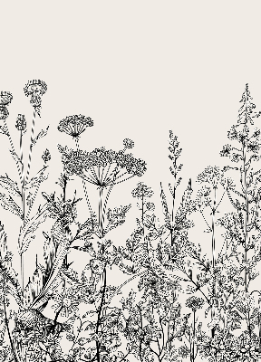 Store enrouleur occultant avec motif de fleurs grises