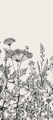 Store enrouleur occultant avec motif de fleurs grises