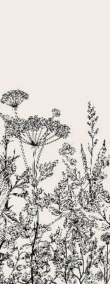 Store enrouleur occultant avec motif de fleurs grises