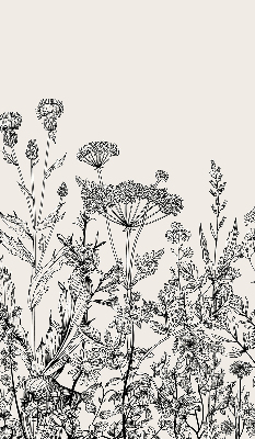 Store enrouleur occultant avec motif de fleurs grises