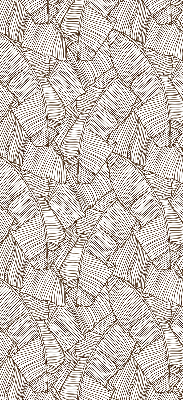 Store occultant fenêtre avec feuilles de palmier dessinées