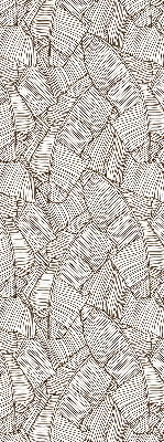 Store occultant fenêtre avec feuilles de palmier dessinées