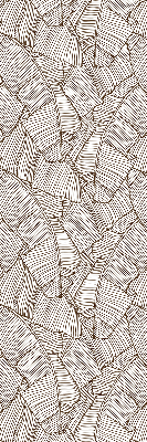 Store occultant fenêtre avec feuilles de palmier dessinées