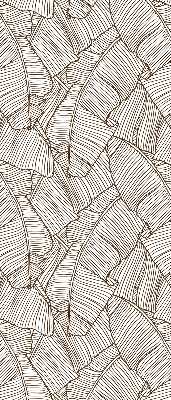 Store occultant fenêtre avec feuilles de palmier dessinées