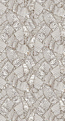 Store occultant fenêtre avec feuilles de palmier dessinées