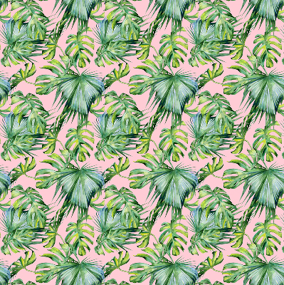 Store fenêtre intérieur avec variétés de feuilles tropicales