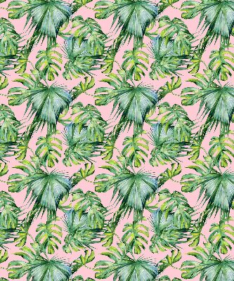 Store fenêtre intérieur avec variétés de feuilles tropicales