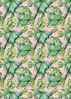 Store fenêtre intérieur avec variétés de feuilles tropicales