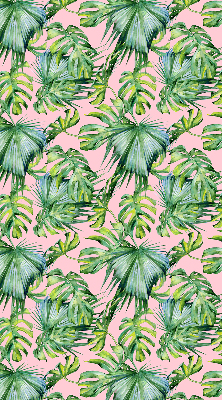 Store fenêtre intérieur avec variétés de feuilles tropicales