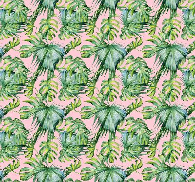 Store fenêtre intérieur avec variétés de feuilles tropicales