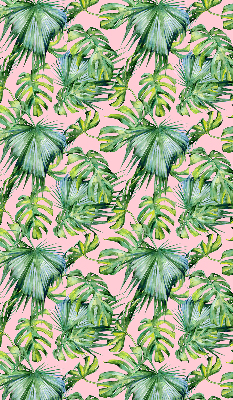 Store fenêtre intérieur avec variétés de feuilles tropicales