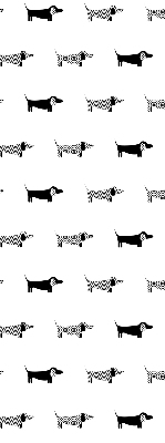 Store fenêtre intérieur avec motif chiens dessinés