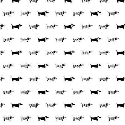 Store fenêtre intérieur avec motif chiens dessinés