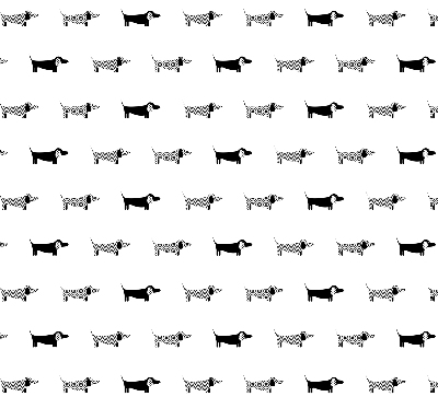 Store fenêtre intérieur avec motif chiens dessinés