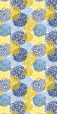 Store occultant fenêtre avec motif de plantes peintes