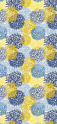 Store occultant fenêtre avec motif de plantes peintes