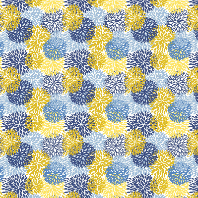Store occultant fenêtre avec motif de plantes peintes