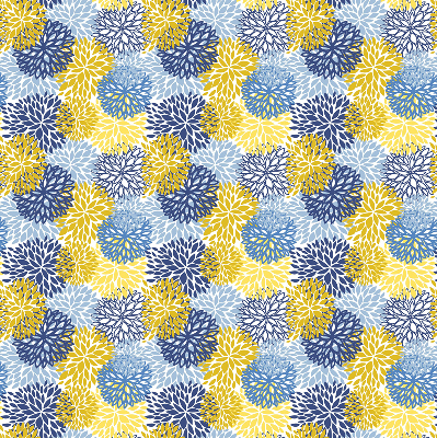 Store occultant fenêtre avec motif de plantes peintes