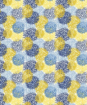 Store occultant fenêtre avec motif de plantes peintes