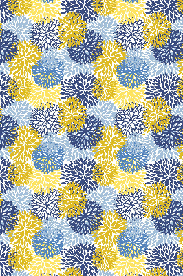 Store occultant fenêtre avec motif de plantes peintes
