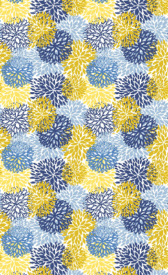 Store occultant fenêtre avec motif de plantes peintes
