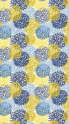 Store occultant fenêtre avec motif de plantes peintes