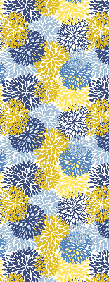 Store occultant fenêtre avec motif de plantes peintes