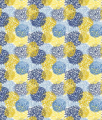Store occultant fenêtre avec motif de plantes peintes