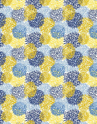 Store occultant fenêtre avec motif de plantes peintes