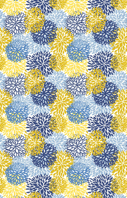 Store occultant fenêtre avec motif de plantes peintes