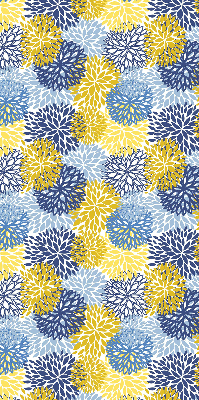 Store occultant fenêtre avec motif de plantes peintes